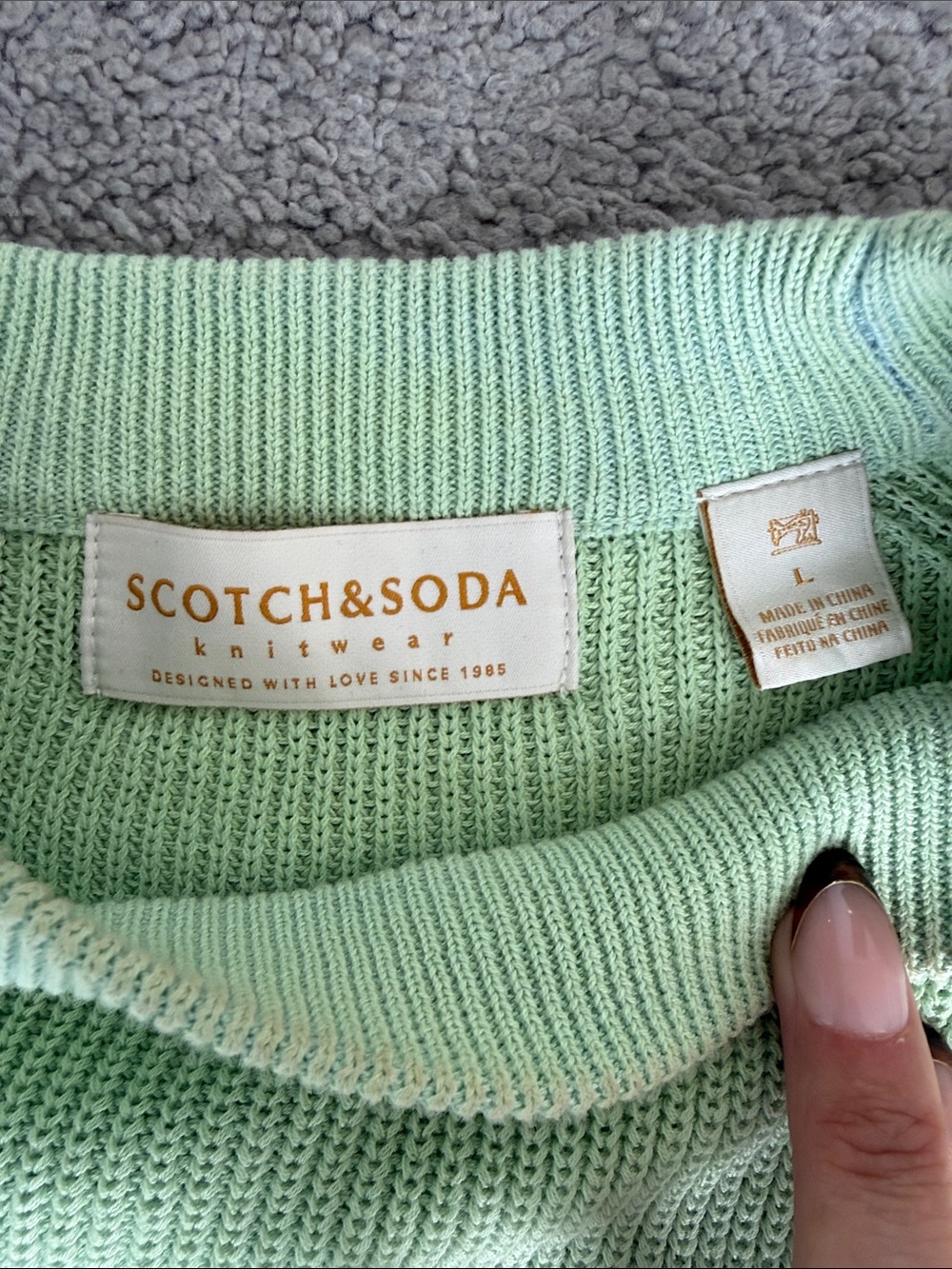 Scotch & Soda Pastel Gradient Crewneck Sweater - Green, Blue, Pink - Picture 3 of 13